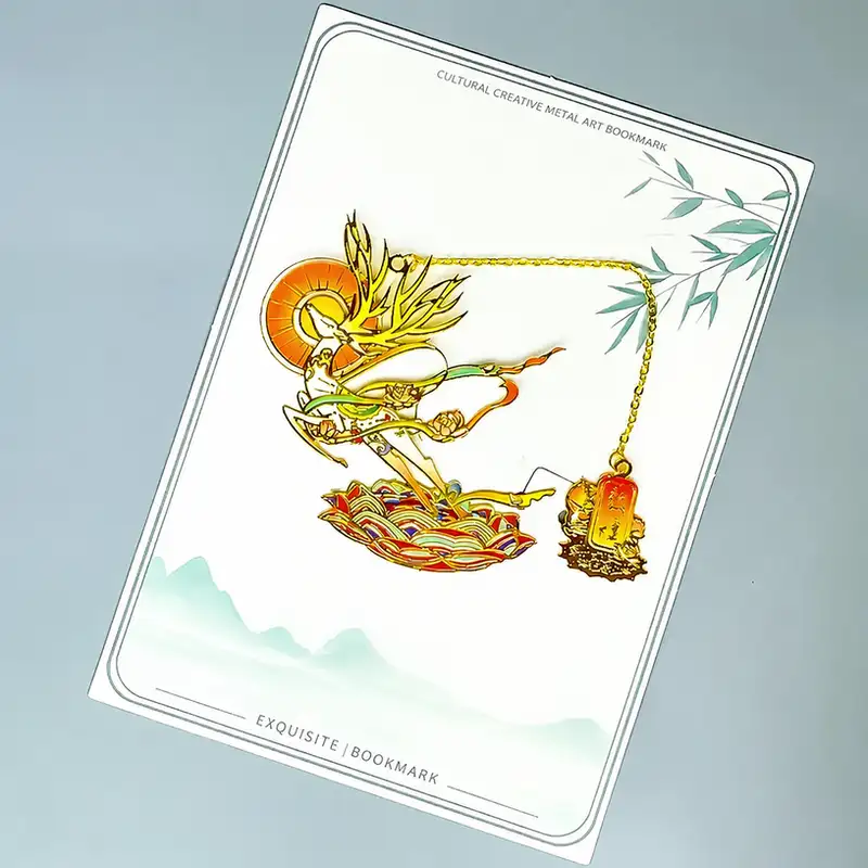 Dunhuang Nine-Color Deer Feitian Metal Bookmark
