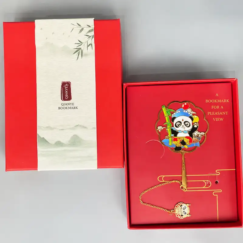 Chinese Opera Panda Metal Bookmark