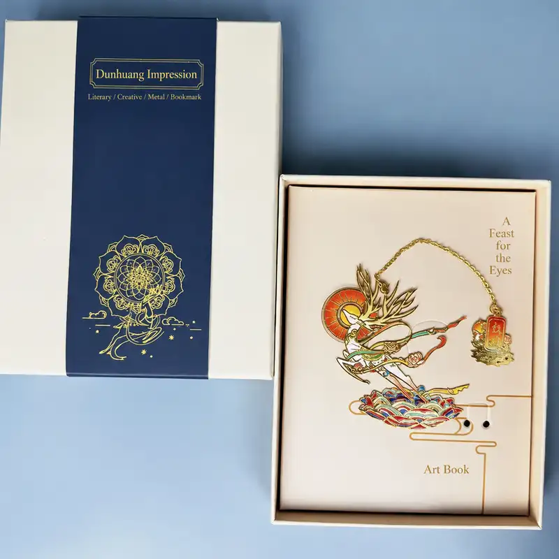Dunhuang Nine-Color Deer Feitian Metal Bookmark