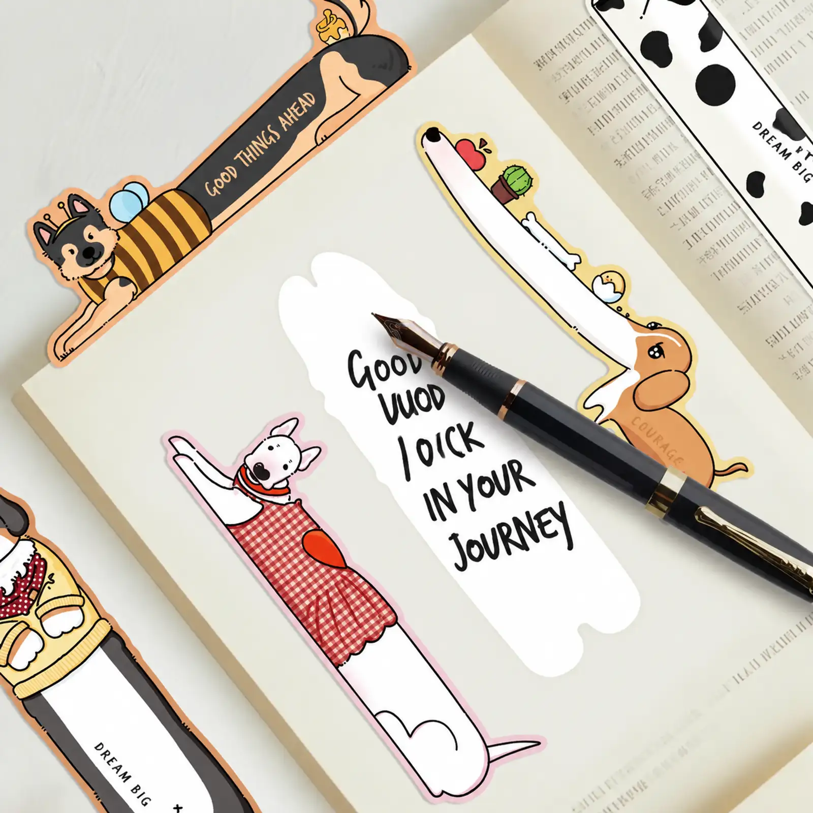 Cartoon Puppy Bookmarks for Reading