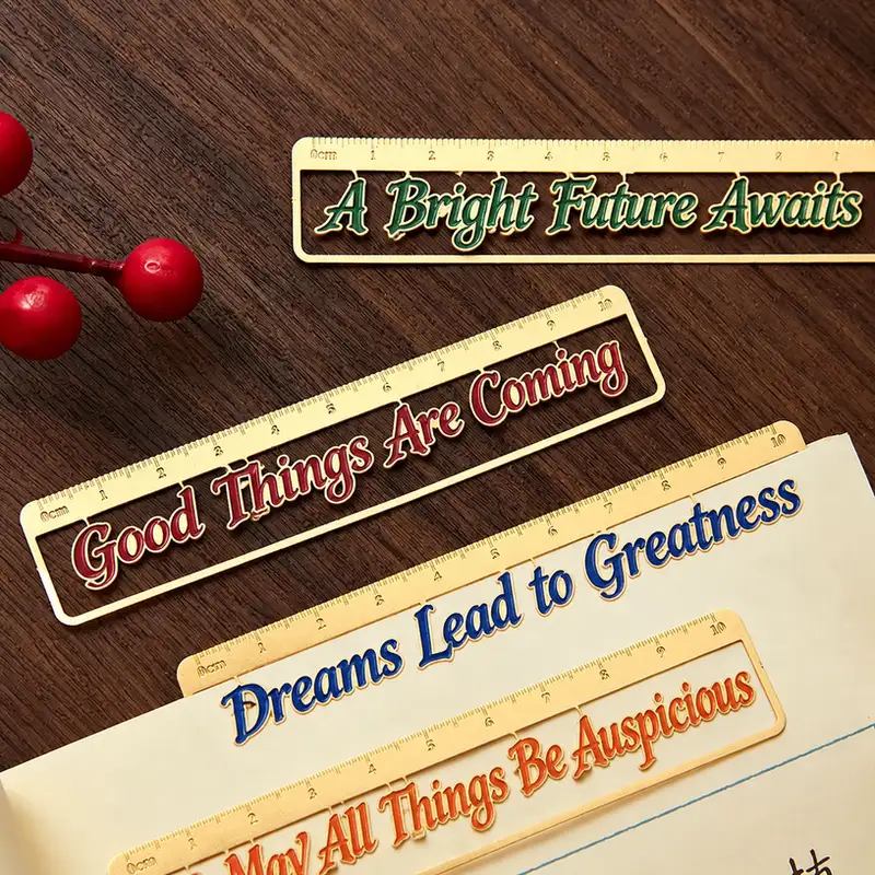 See Eslite Blessing Series Brass Ruler Bookmark