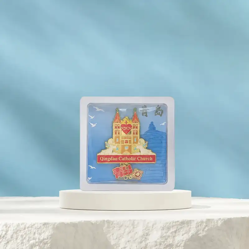 Qingdao Landmark Metal Fridge Sticker Souvenir