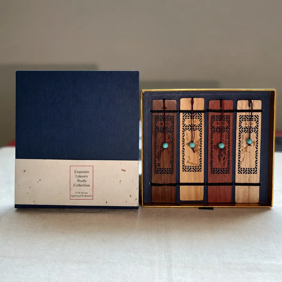 Chinese-Style Classical Wooden Bookmark Gift