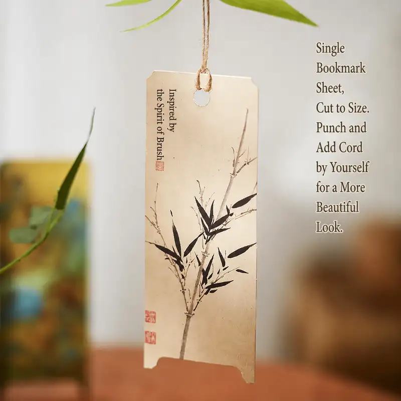 Oriental Ink Painting Calligraphy Bookmark
