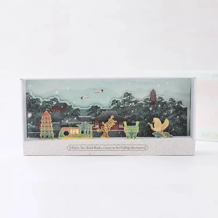 Suzhou Scenic Landmark Metal Bookmark Gift Box