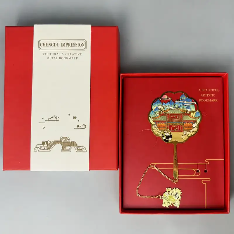 Chengdu Tourist Attraction Engraved Souvenir Bookmark