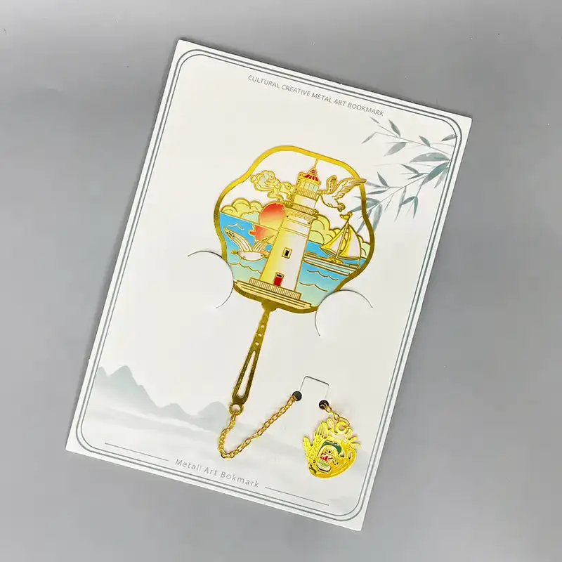 Chinese-Style Hollow Metal Bookmark Souvenir