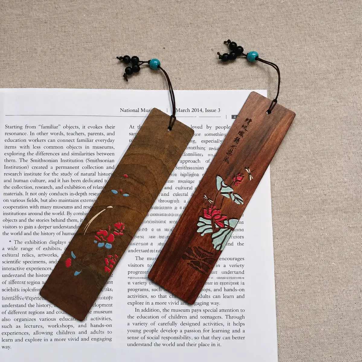 Chinese-Style Classical Wooden Bookmark Gift
