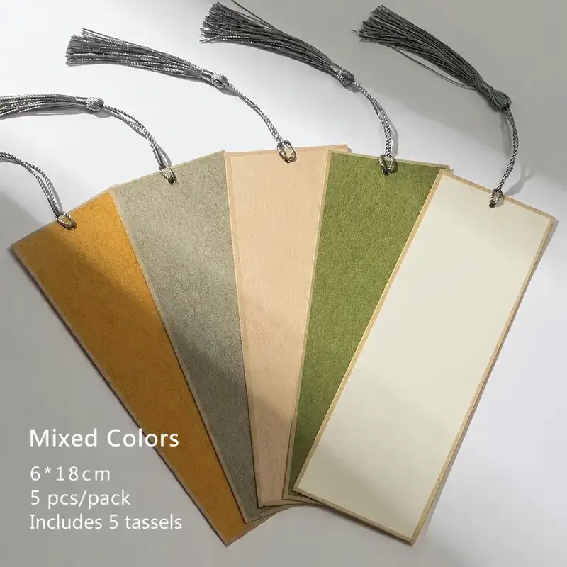 Blank Antique-Style Wax-Dyed Xuan Paper Bookmark