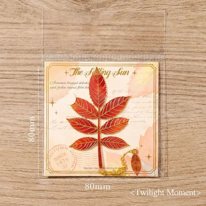 Memory Specimen Metal Leaf Bookmark