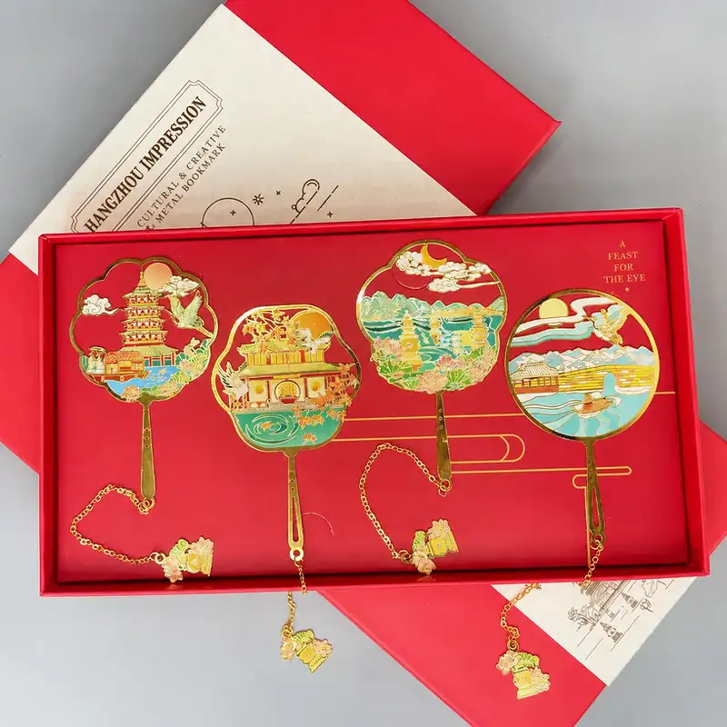 Custom West Lake Leifeng Pagoda Metal Bookmark