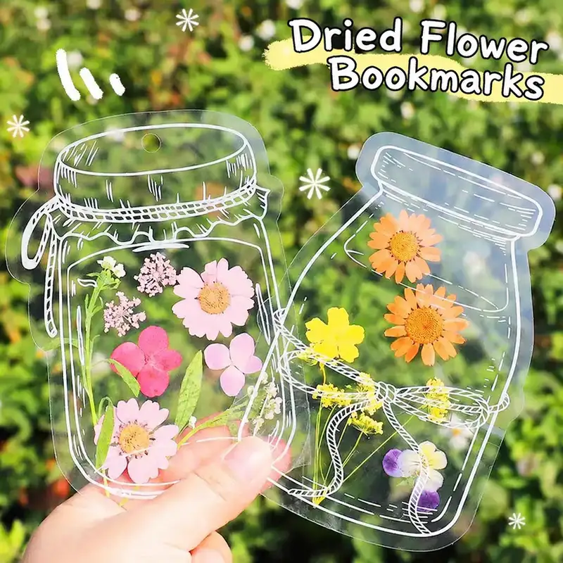 DIY Dried Flower Bookmark with Transparent Specimen Bottle