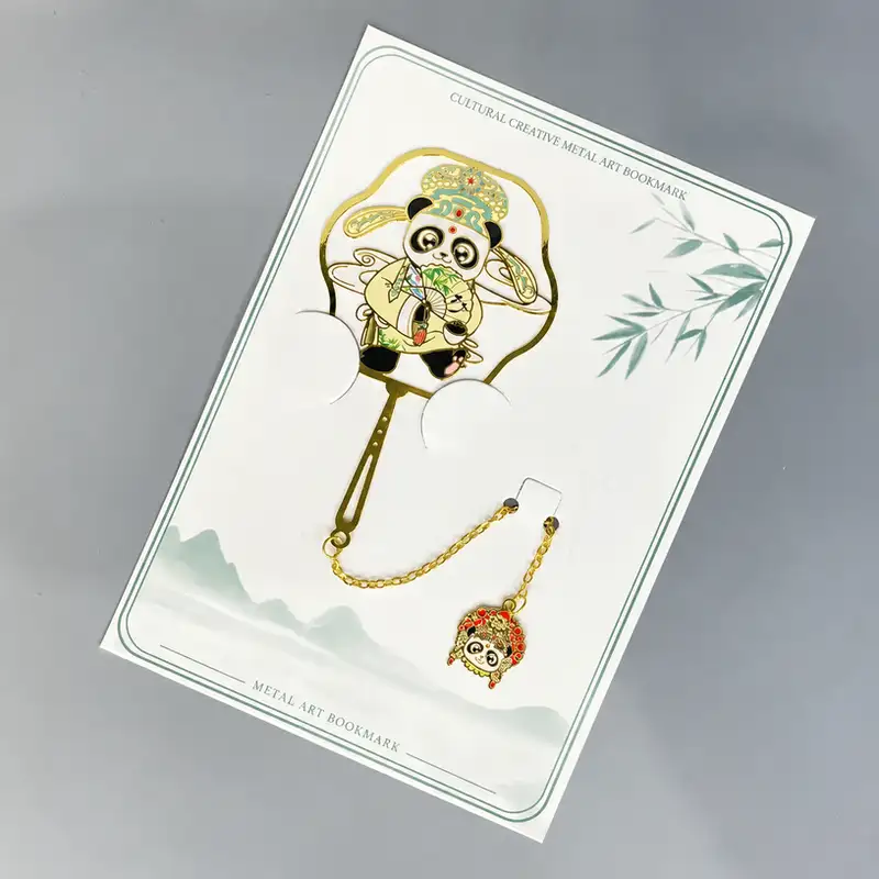 Chinese Opera Panda Metal Bookmark