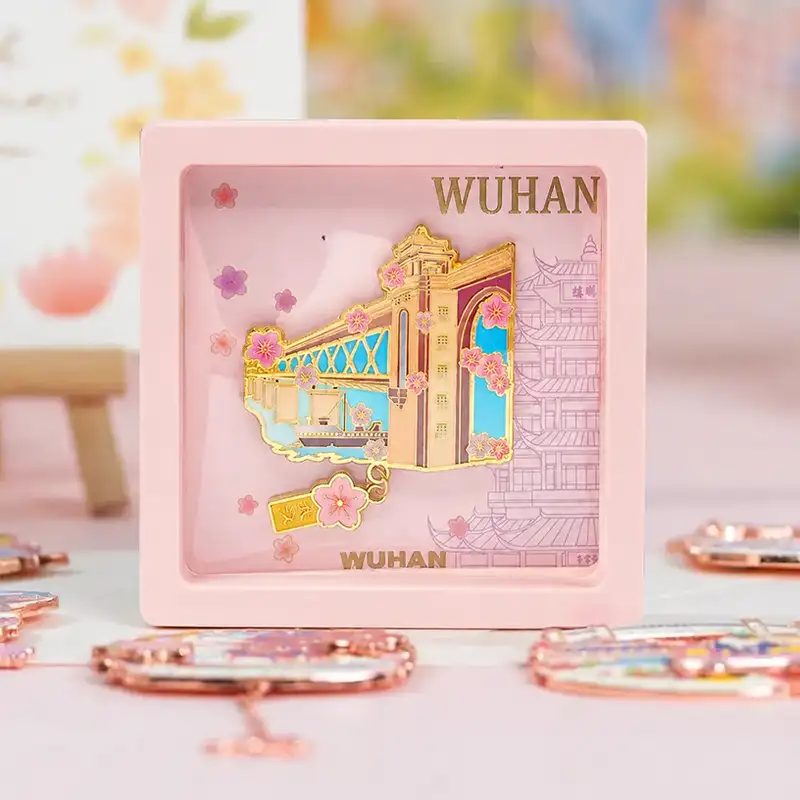 Wuhan Yellow Crane Tower Metal Refrigerator Sticker