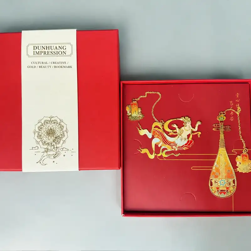 Dunhuang Nine-Color Deer Feitian Metal Bookmark
