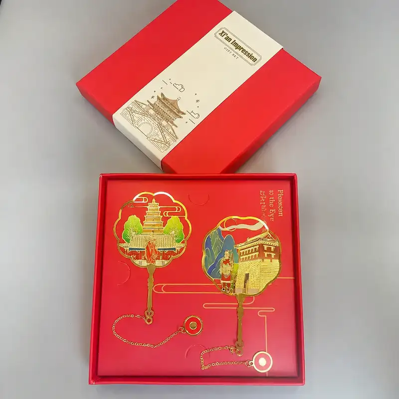 中式雕刻黃銅鏤空金屬書籤