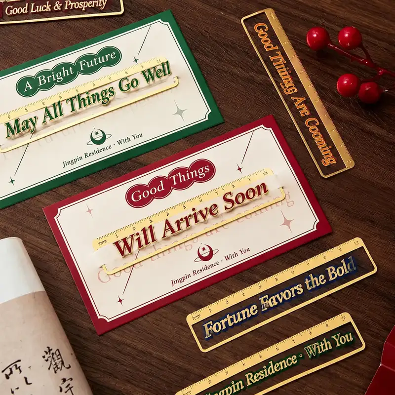 See Eslite Blessing Series Brass Ruler Bookmark