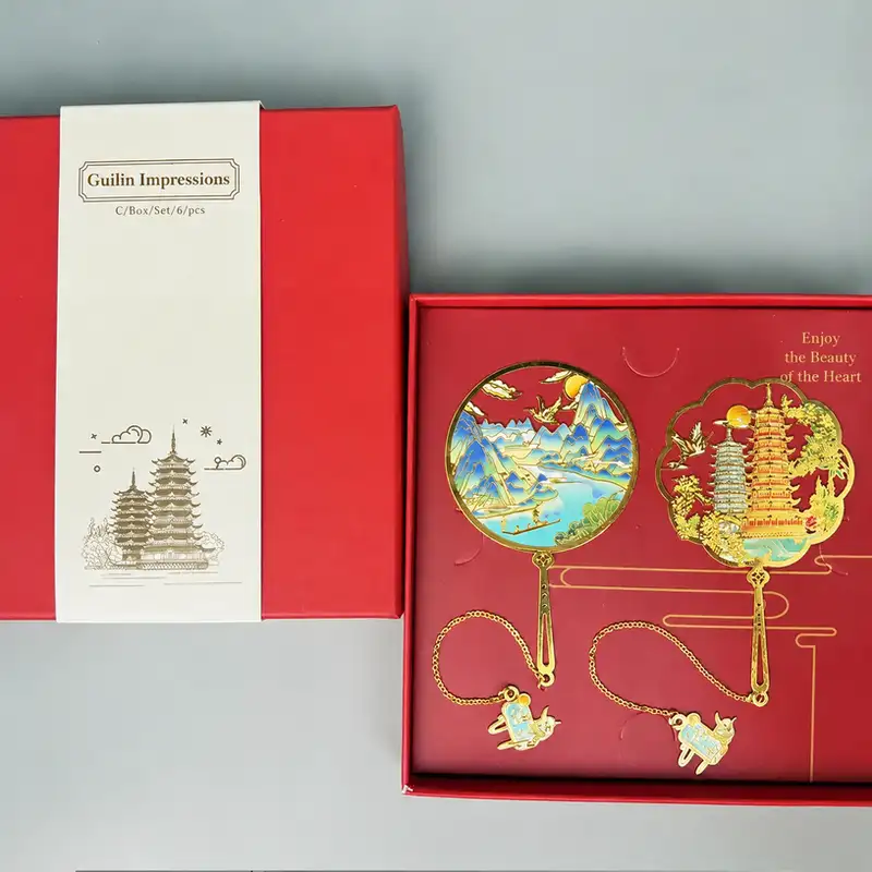 Guilin Landmark Engraved Souvenir Bookmark