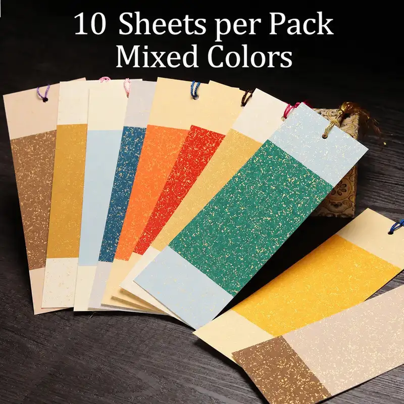Blank Antique-Style Wax-Dyed Xuan Paper Bookmark