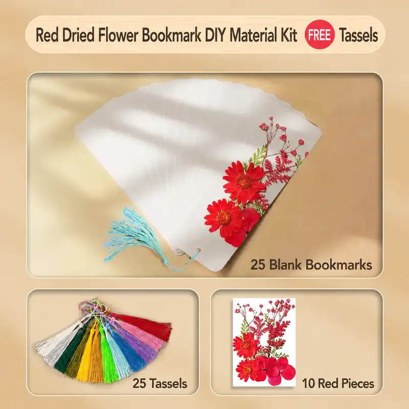Blank Retro Watercolor Bookmark for DIY Crafts
