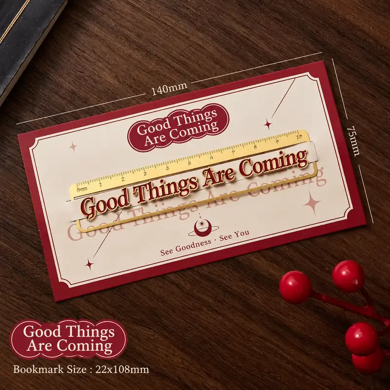 See Eslite Blessing Series Brass Ruler Bookmark