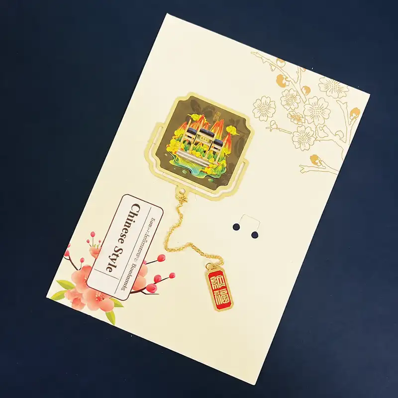 Brass Chinese-Style Page Clip Bookmark