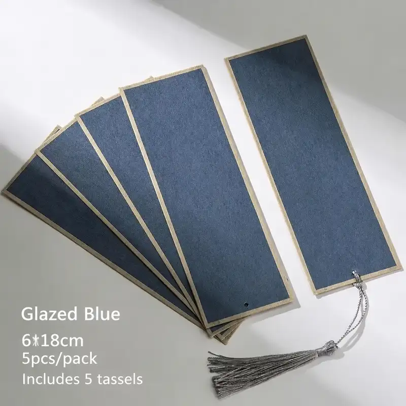 Blank Antique-Style Wax-Dyed Xuan Paper Bookmark