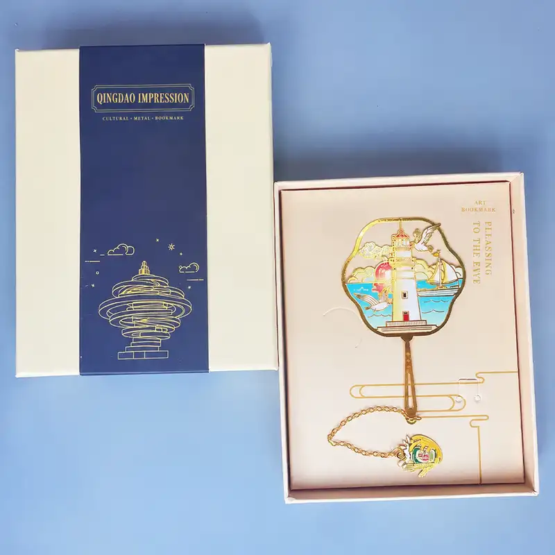 Chinese-Style Hollow Metal Bookmark Souvenir