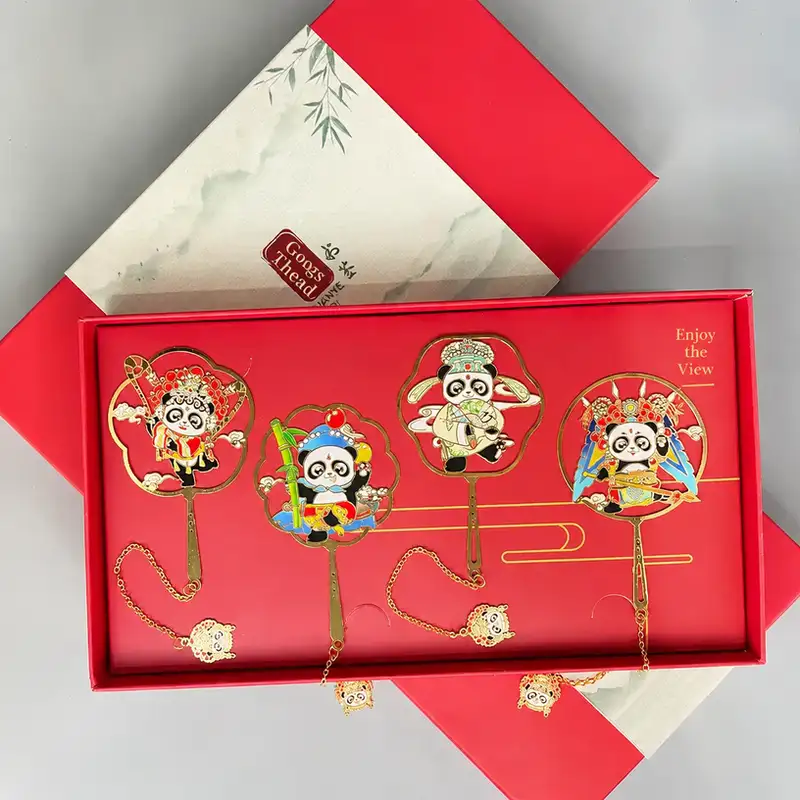 Chinese Opera Panda Metal Bookmark
