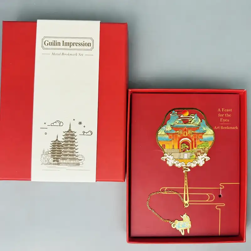 Guilin Landmark Engraved Souvenir Bookmark