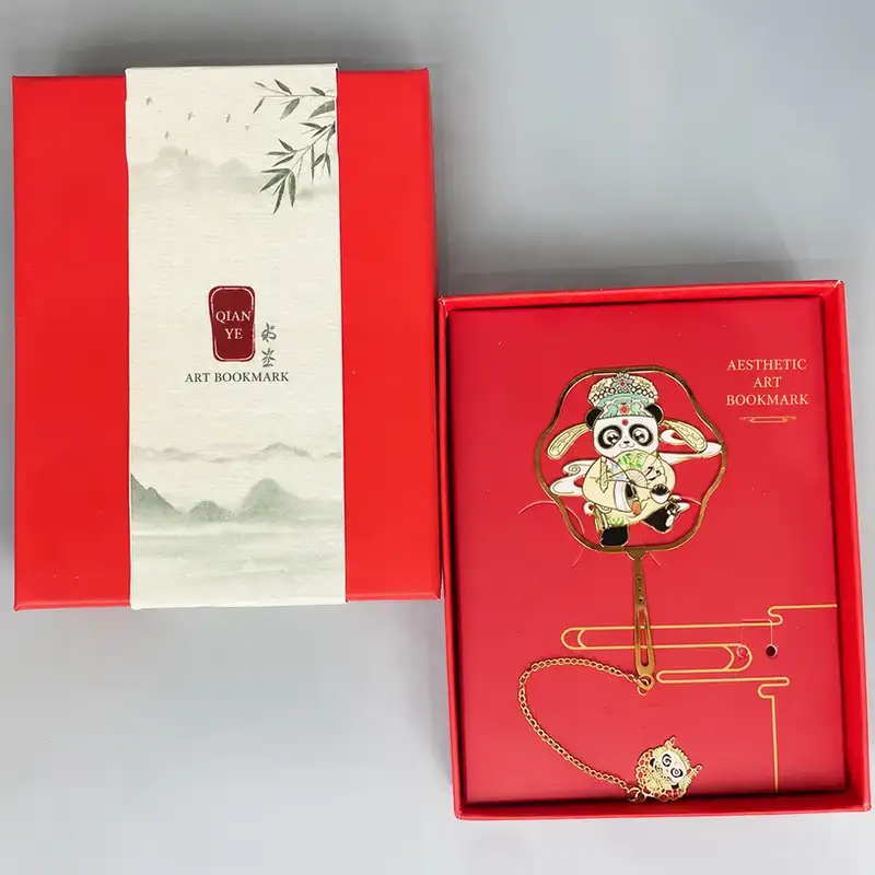 Chinese Opera Panda Metal Bookmark