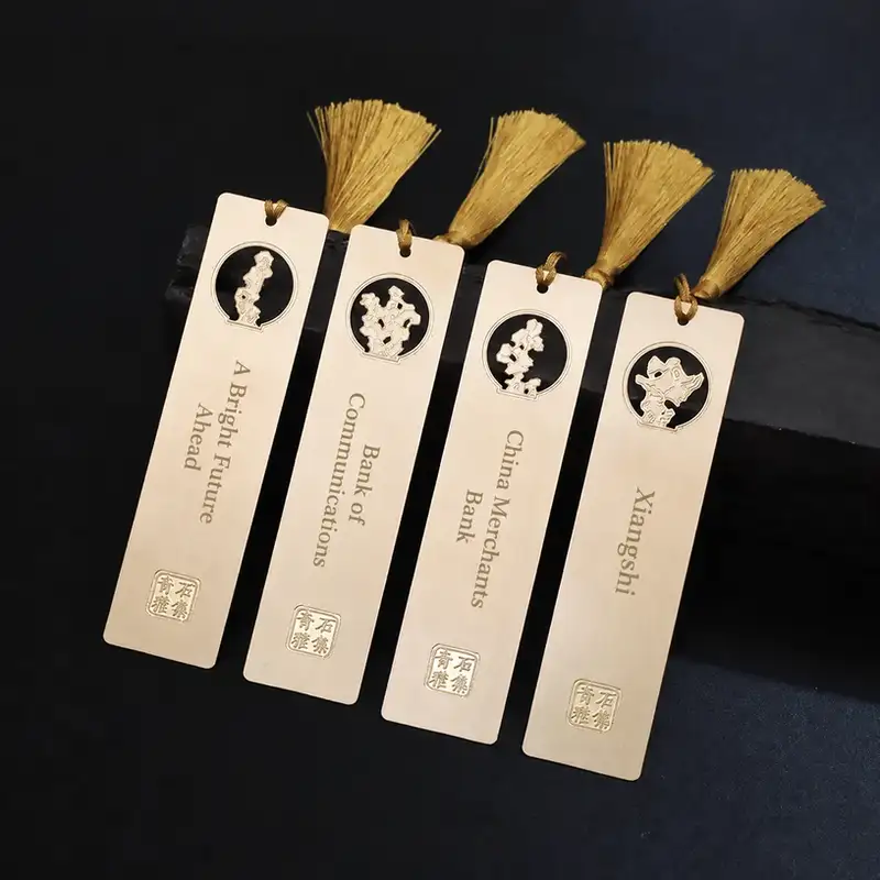 Hollow Brass Bookmark with Lettering
