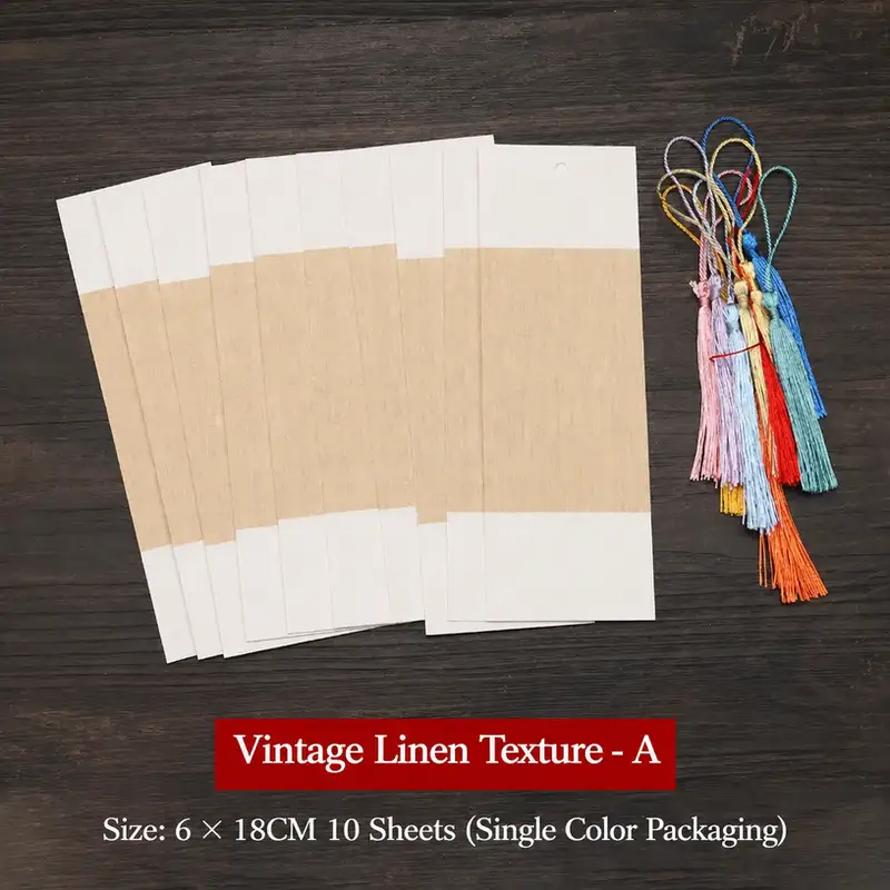 Blank Antique-Style Wax-Dyed Xuan Paper Bookmark