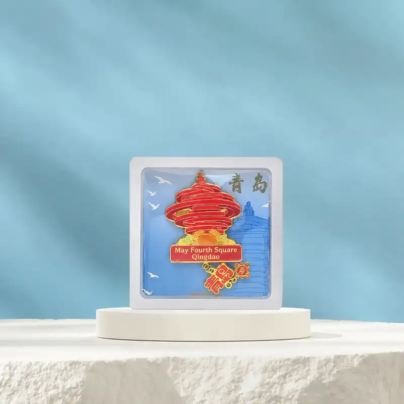 Qingdao Landmark Metal Fridge Sticker Souvenir