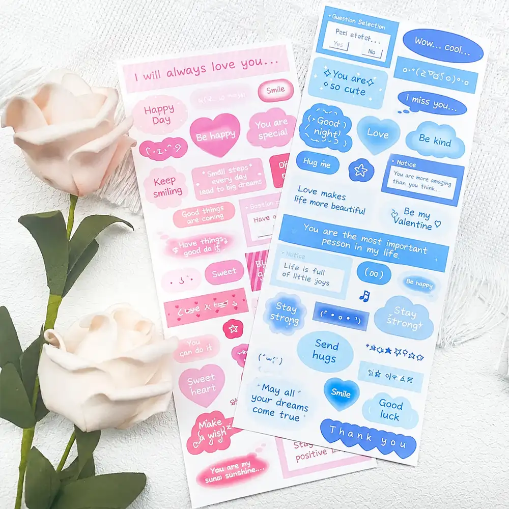 Korean Girl Diary Stickers, 2-Sheet Pack