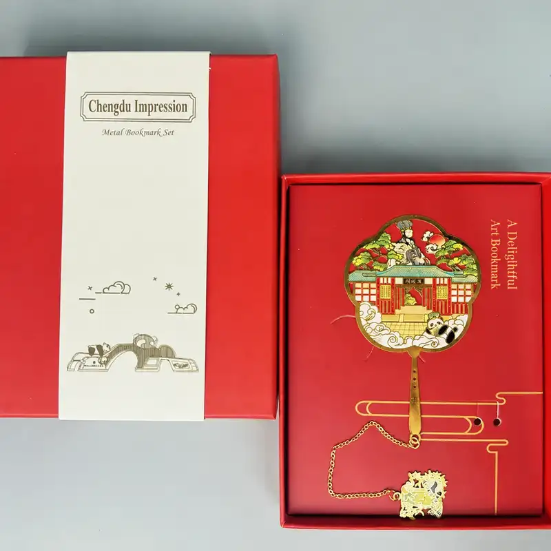 Chengdu Tourist Attraction Engraved Souvenir Bookmark