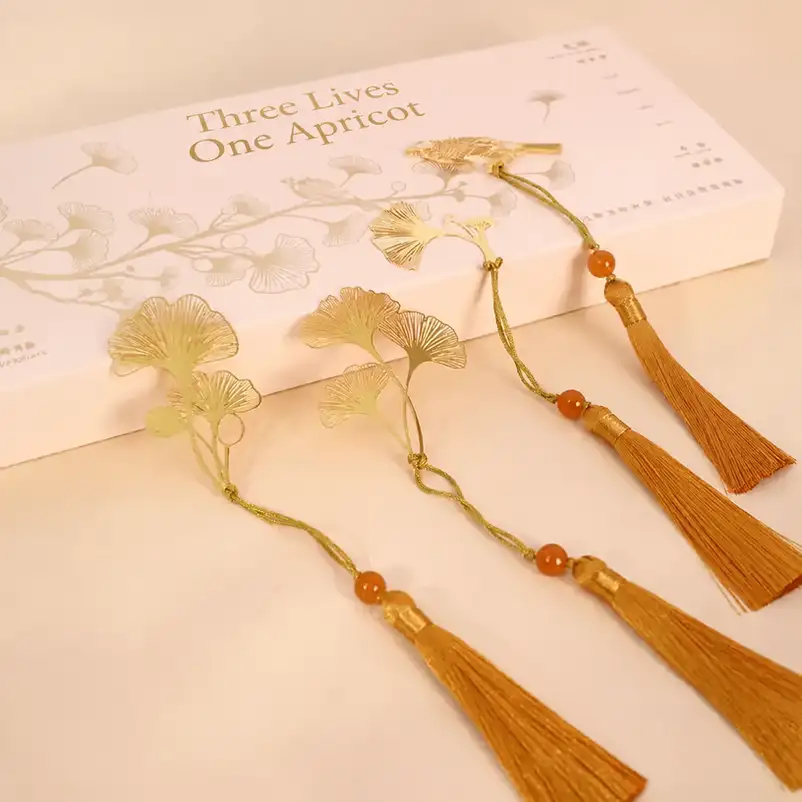 Teacher's Day Antique Chinese Style Metal Bookmark Gift Box