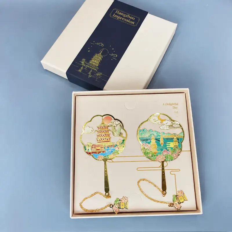Custom West Lake Leifeng Pagoda Metal Bookmark