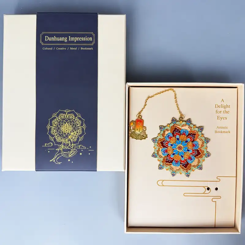 Dunhuang Nine-Color Deer Feitian Metal Bookmark