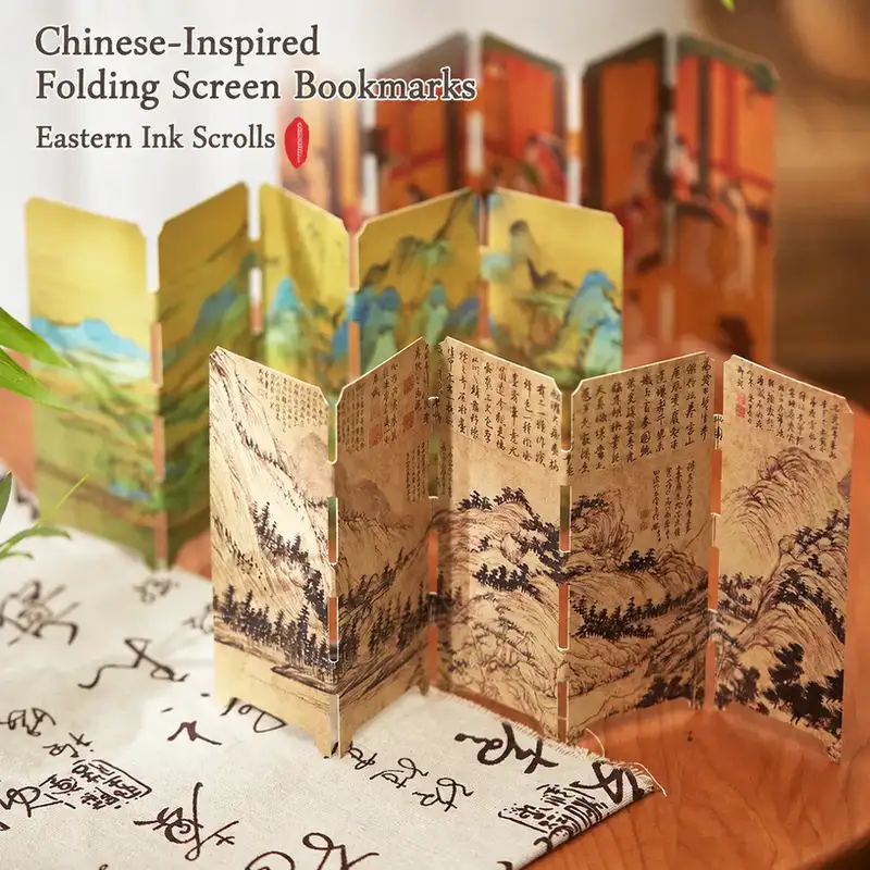 Oriental Ink Painting Calligraphy Bookmark