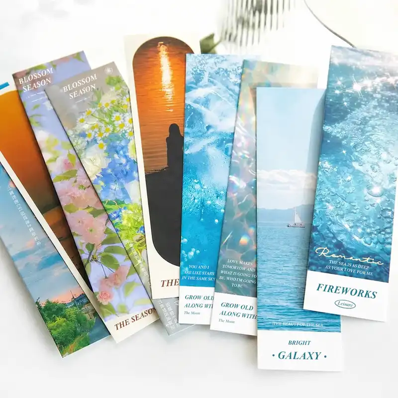30 Heart-Themed Paper Bookmarks