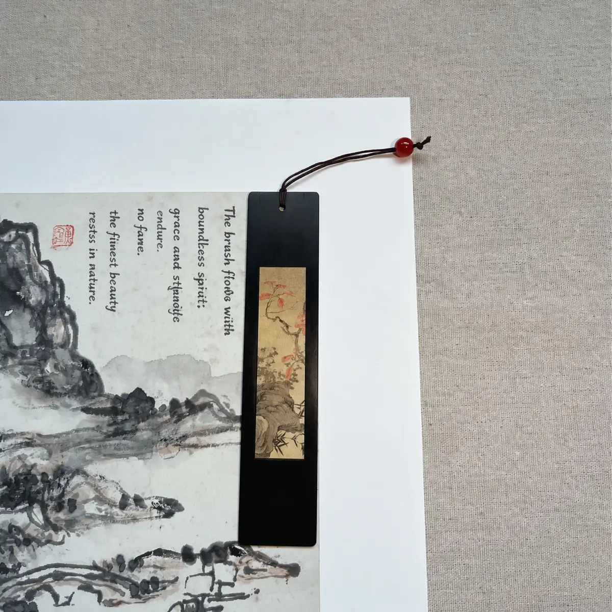 Chinese-Style Classical Wooden Bookmark Gift