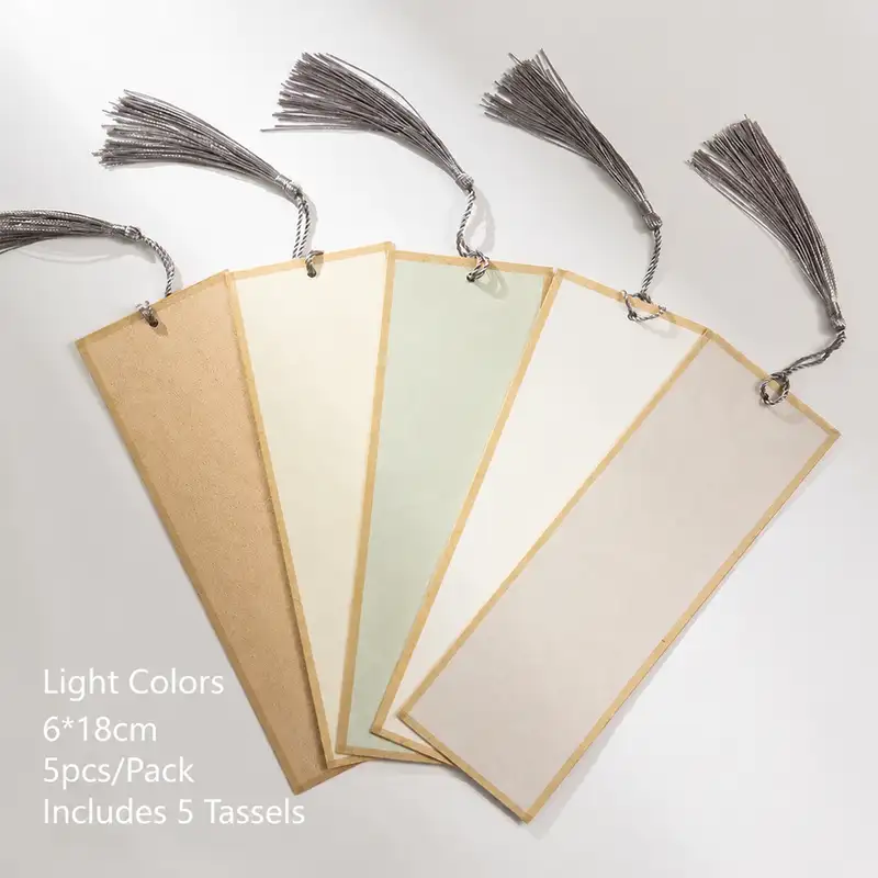 Blank Antique-Style Wax-Dyed Xuan Paper Bookmark