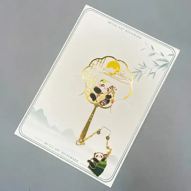 Chinese Panda Metal Bookmark