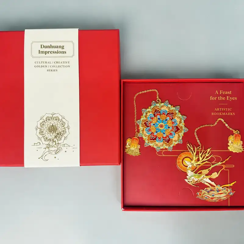 Dunhuang Nine-Color Deer Feitian Metal Bookmark