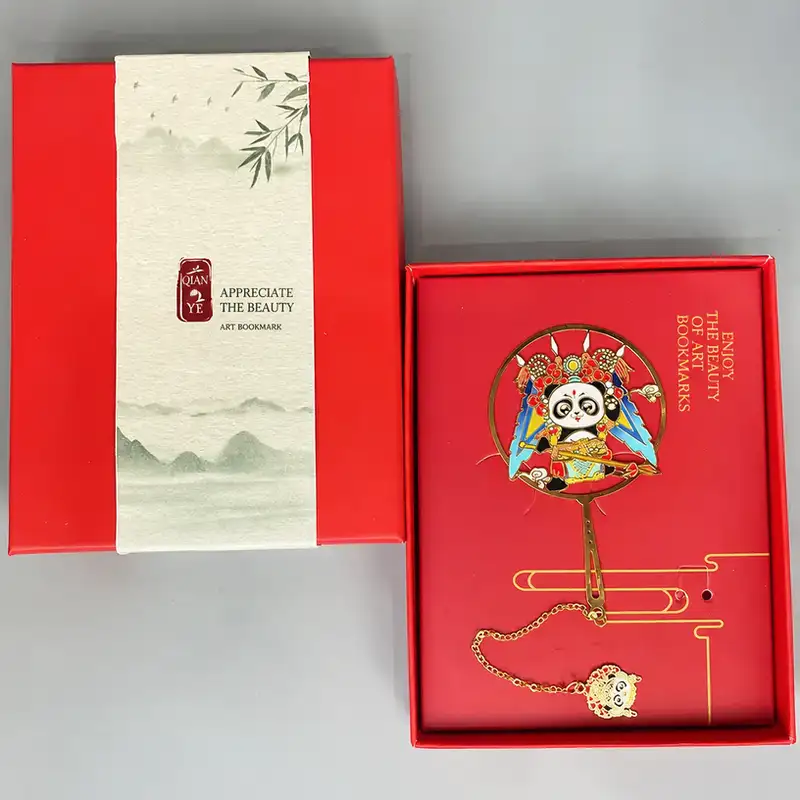 Chinese Opera Panda Metal Bookmark