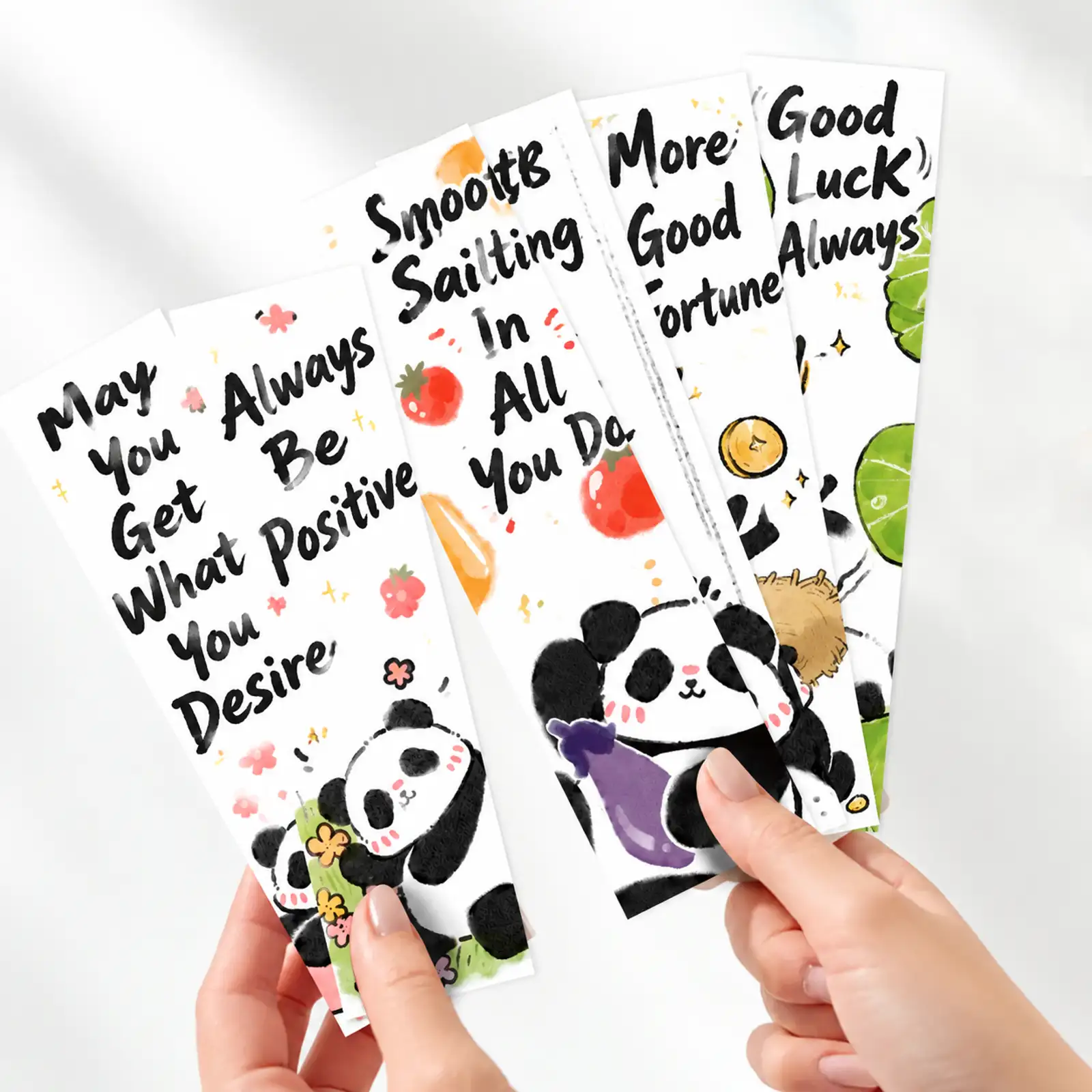 Good Luck Panda Bookmarks, 30 Pack