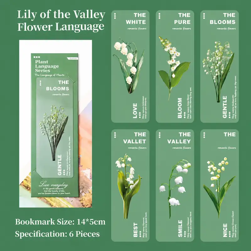 Translucent PET Daisy Pattern Bookmark