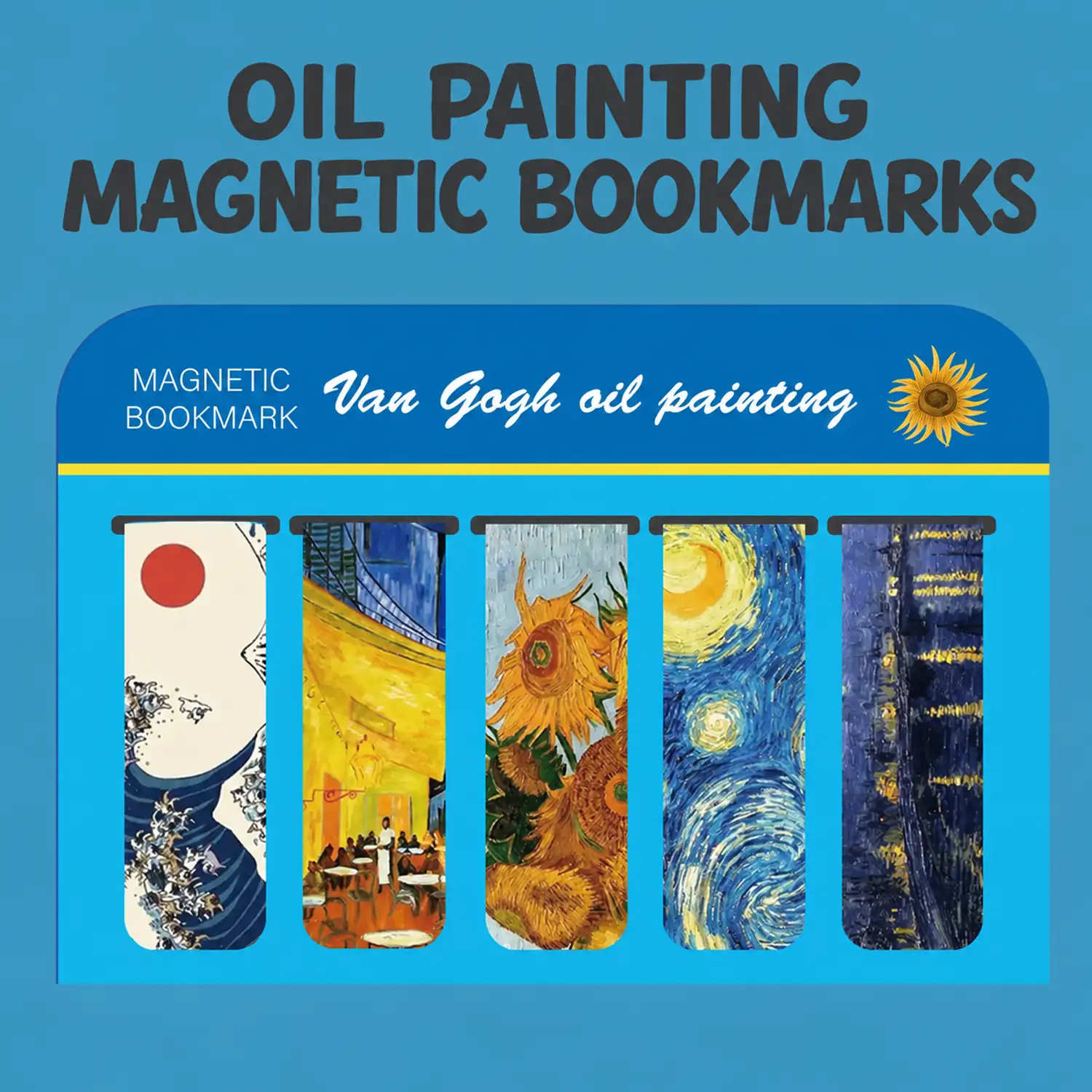 Magnetic Oil Painting Folding Bookmark