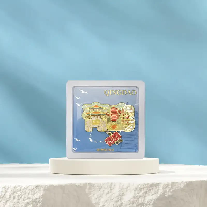 Qingdao Landmark Metal Fridge Sticker Souvenir